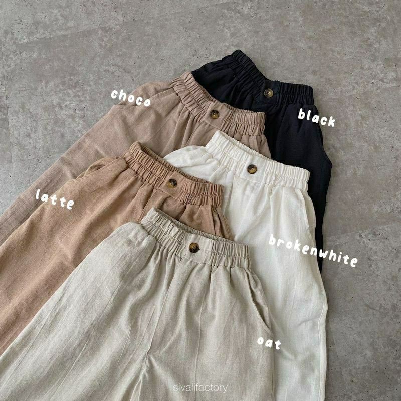 Kulot Linen Angel Premium Celana Basic Wanita 882 INDY PANTS