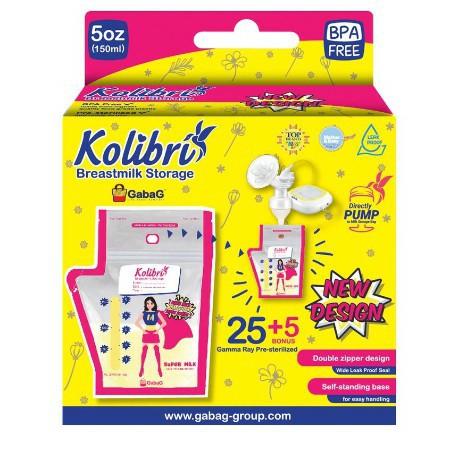 GABAG KOLIBRI- KANTONG ASI 150ML SUPER MOM/ KANTONG ASI / gabag kantong asi