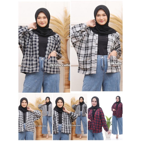 Outer Balon Flanel viral Outer Balon Grid Terlaris Penawaran Terbaik