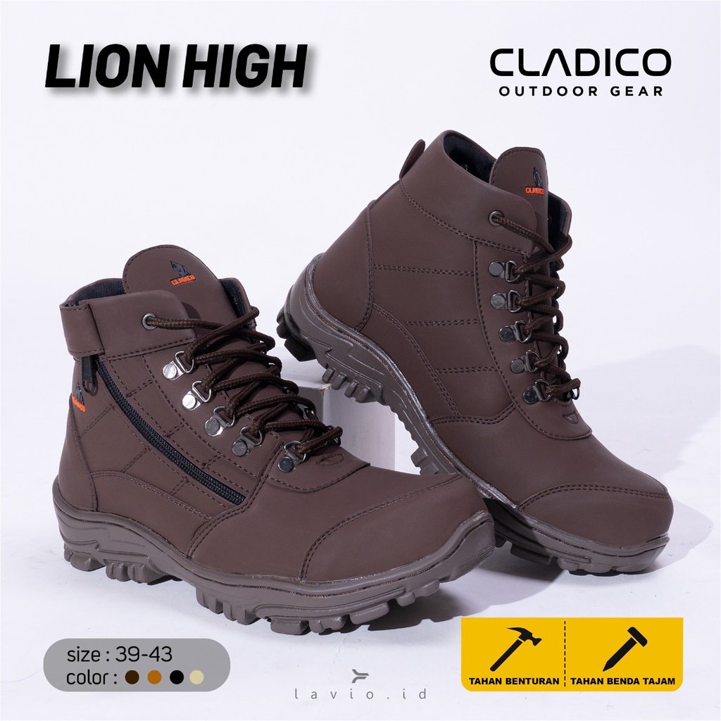 Sepatu Safety Boots Pria Original Cladico Lion Tinggi