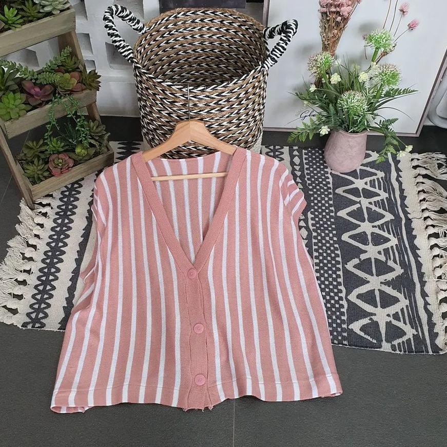 ➧ MELZ ALUR VEST Rompi Rajut Wanita Oversize XXL Jumbo Outer Hijab ☄