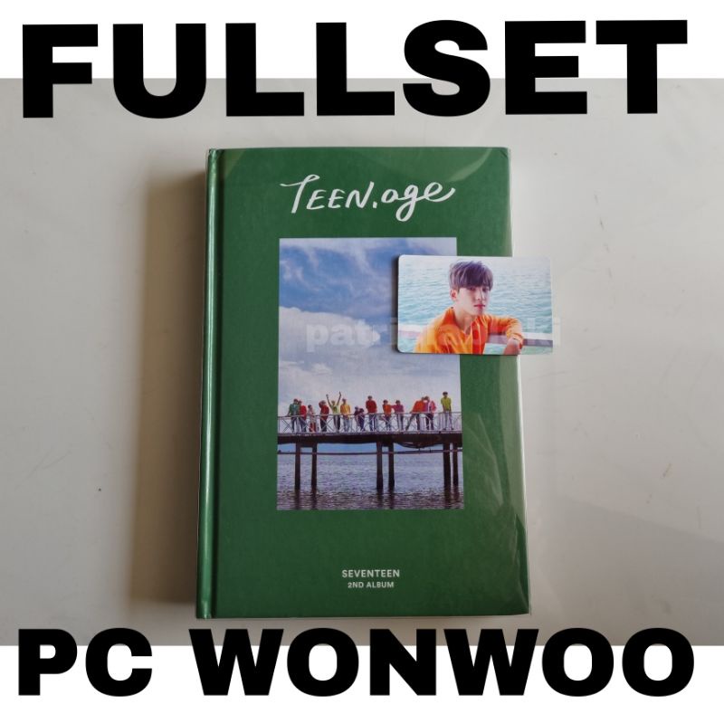 Fullset 2nd Album Seventeen Teen Age Green Ver Photocard Wonwoo Pc TA Teenage unsealed preloved whit
