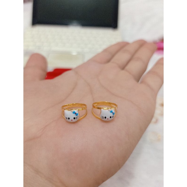 CINCIN ANAK BAYI DAN ANAK PERAK 925 LAPIS MAS