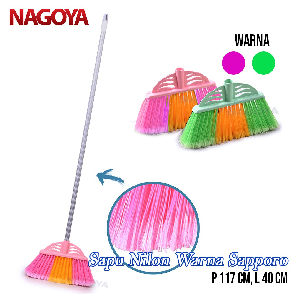 Sapu Nilon Warna Sapu Plastik Sapu Lantai Broom Nagoya 817