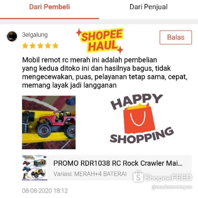 MURAH RDR1038 RDR1081 RDR1037 RC Rock Crawler Jeep Rubicon Offroad Off Road Buggy Mainan Anak Mobil Remote Control RADAR