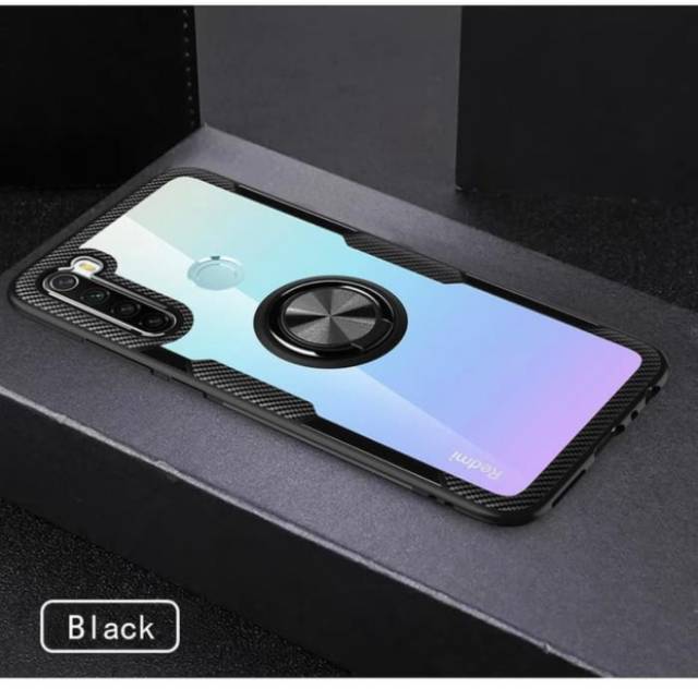 Case Redmi Note 8 - Fuze Carbon Stand Holder Ring Casing Xiaomi Redmi Note 8 SC