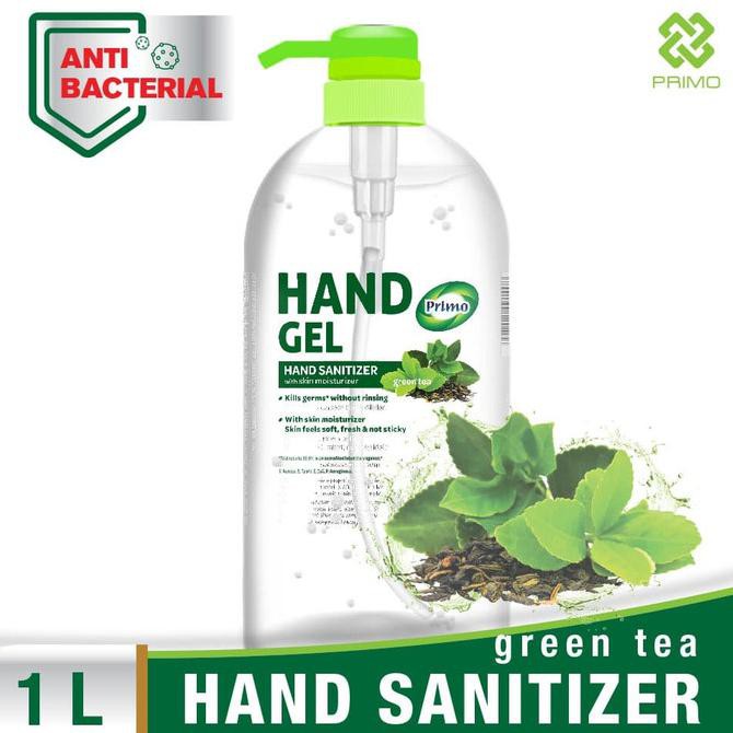 Grosir Primo Hand Gel 1 L Pump Green Tea - Hand Sanitizer Terbaik