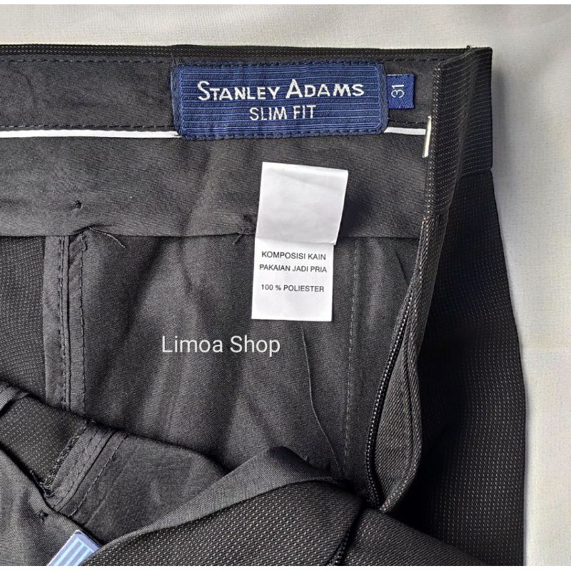 Celana Kerja Pria Formal STANLEY ADAMS Slim Fit Warna Coklat Kehitaman SA 02