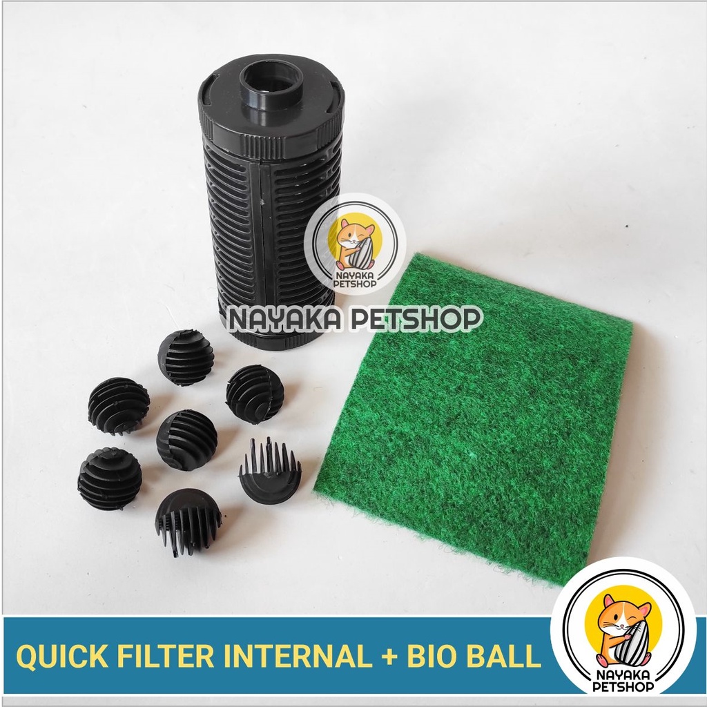 Quick Filter Internal Power Head Aquarium Saringan Pompa Air Bio Ball Aquascape