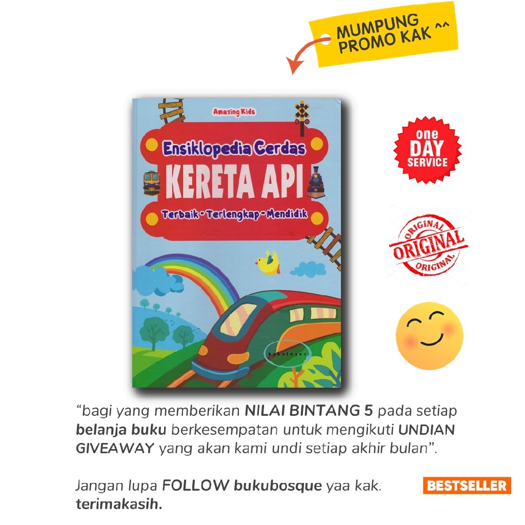 BUKU ANAK - ENSIKLOPEDI CERDAS KERETA API - C KLIK MEDIA