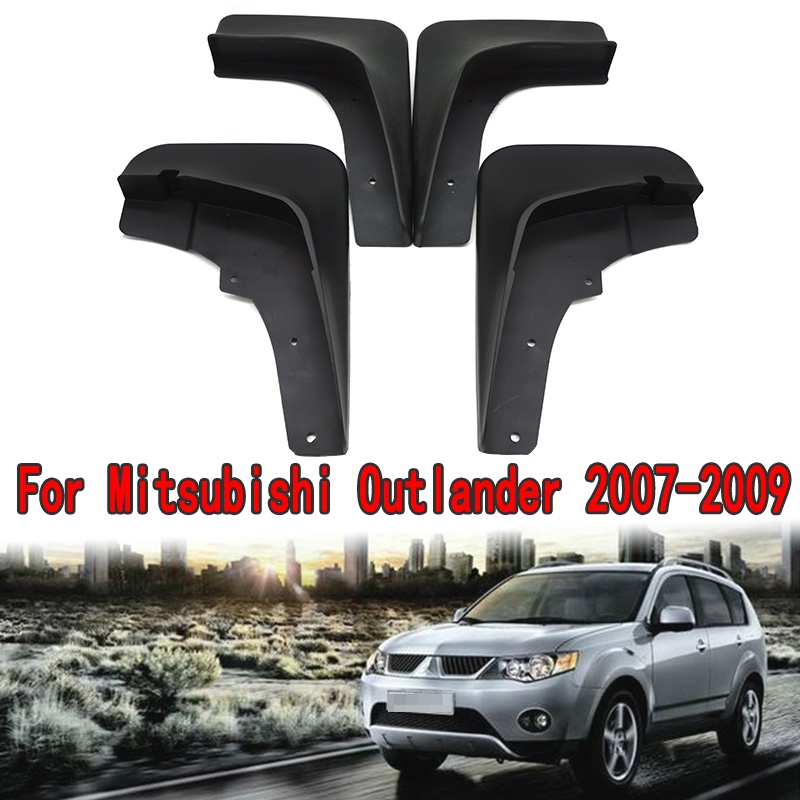 1 Set Mud Flap Pelindung Splash Untuk Fender Mobil Mitsubishi Outlander 2.4 2005 2006 2007 2008 2009