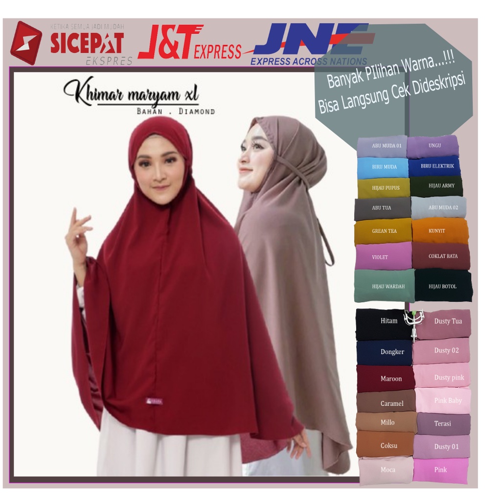 jilbab instant pasmina plisket bergo maryam hijab bella square kerudung jumbo tali panjang