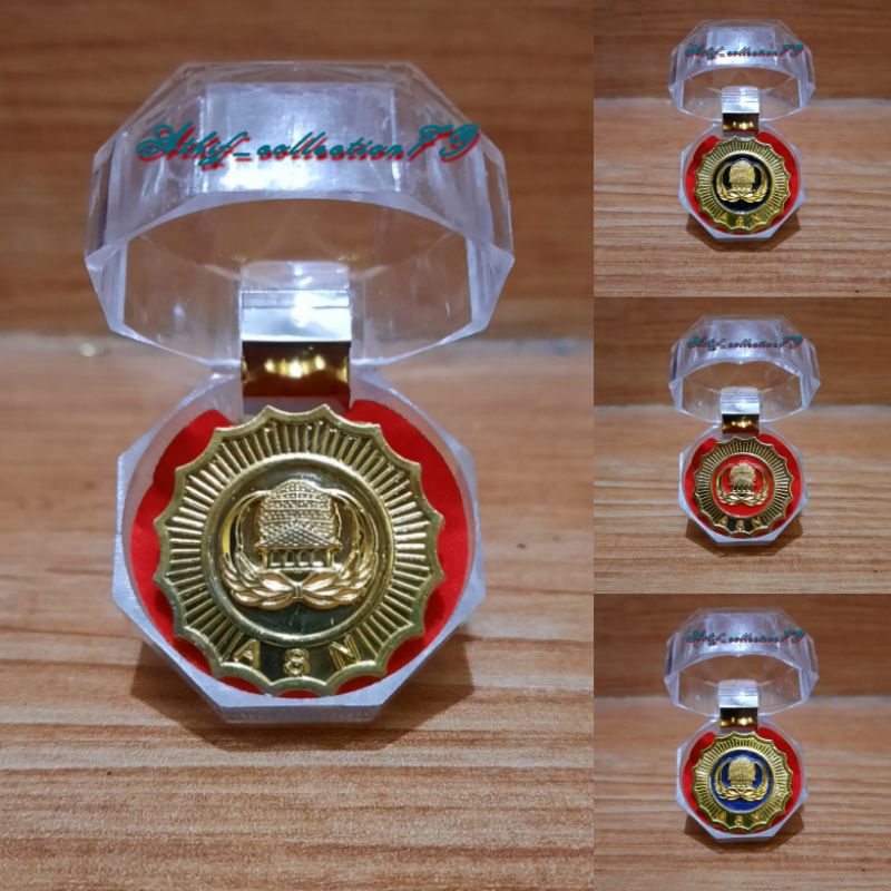 Pin Korpri Golongan Pin ASN Golongan Kuningan Magnet + Box Pin