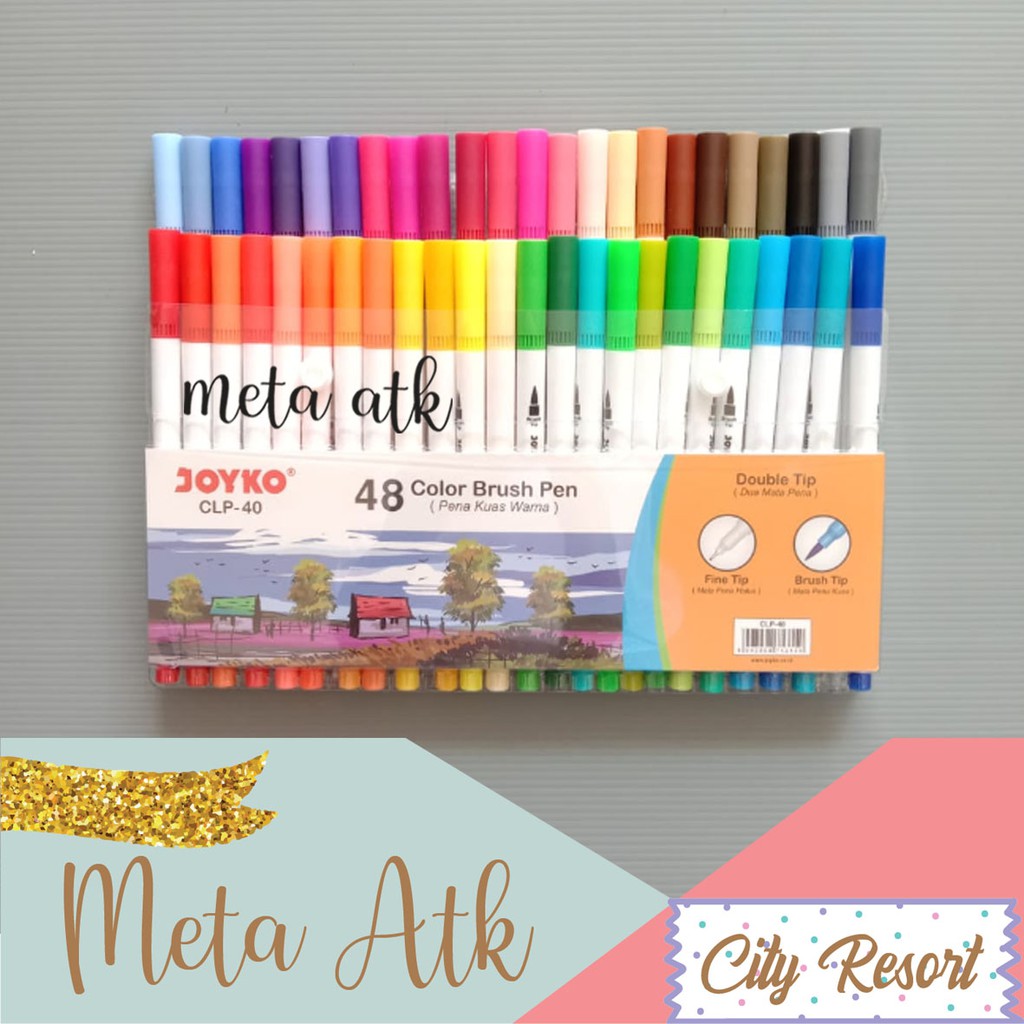 

Dual Brush Pen Joyko 48 warna CLP-40
