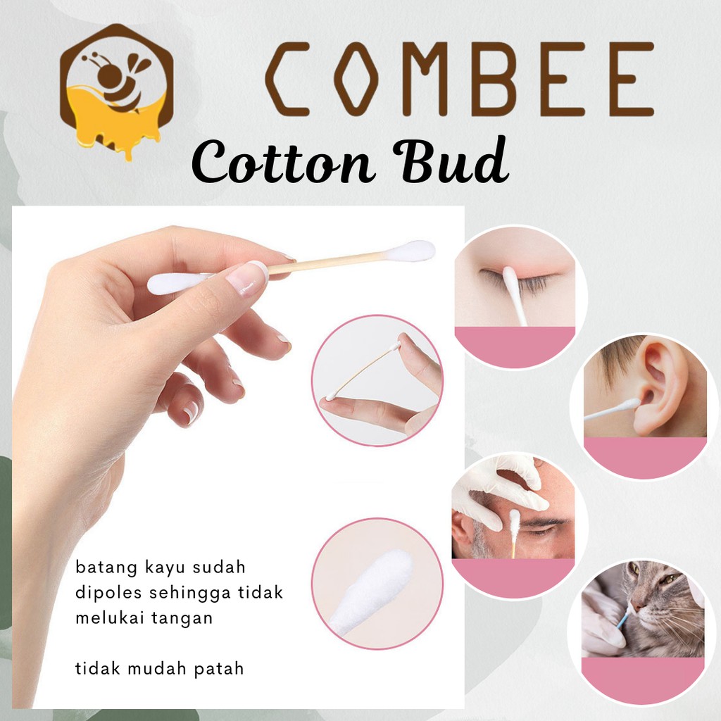 Cotton Bud Bulat / Spiral Batang Bambu / Kertas / Korek Telinga