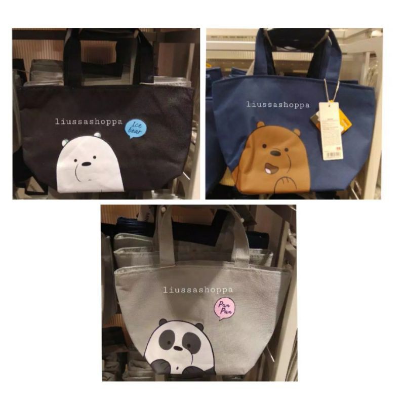 Tas Bekal Miniso - We Bare Bears Lunch Bag
