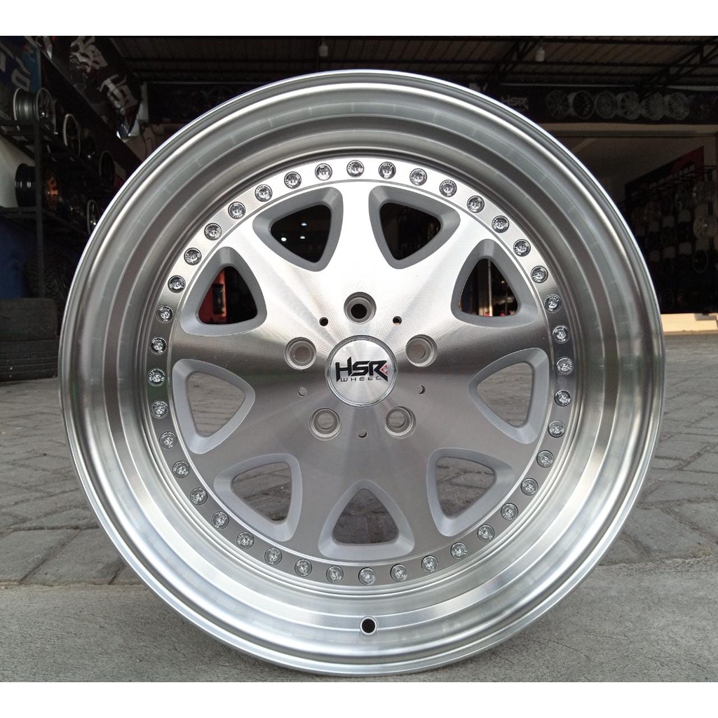 Velg Mobil Racing Murah R18 HSR BAVARIA Warna Silver Polish Buat Camry Accord Civic dll Pelek Mobil 