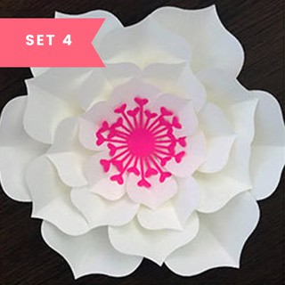 Paper Flower Backdrop Template / Pola Cetakan Bunga Kertas ...