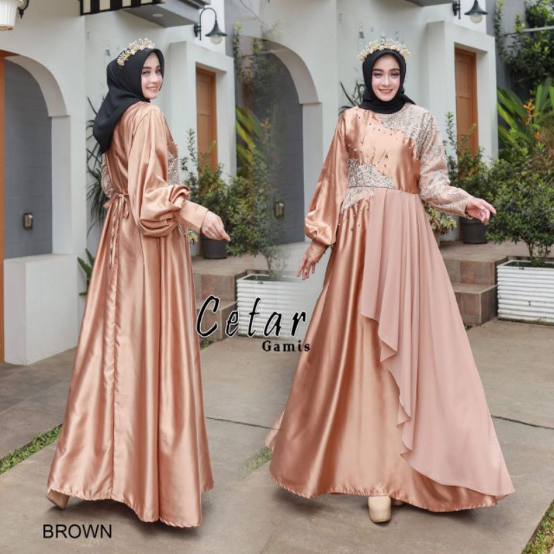 GAMIS CETAR/GAMIS BRUKAT/GAMIS WANITA JUMBO / GAMIS /BAJU KONDANGAN/ GAUN PESTA MUSLIMAH/BRIDESMAIDS