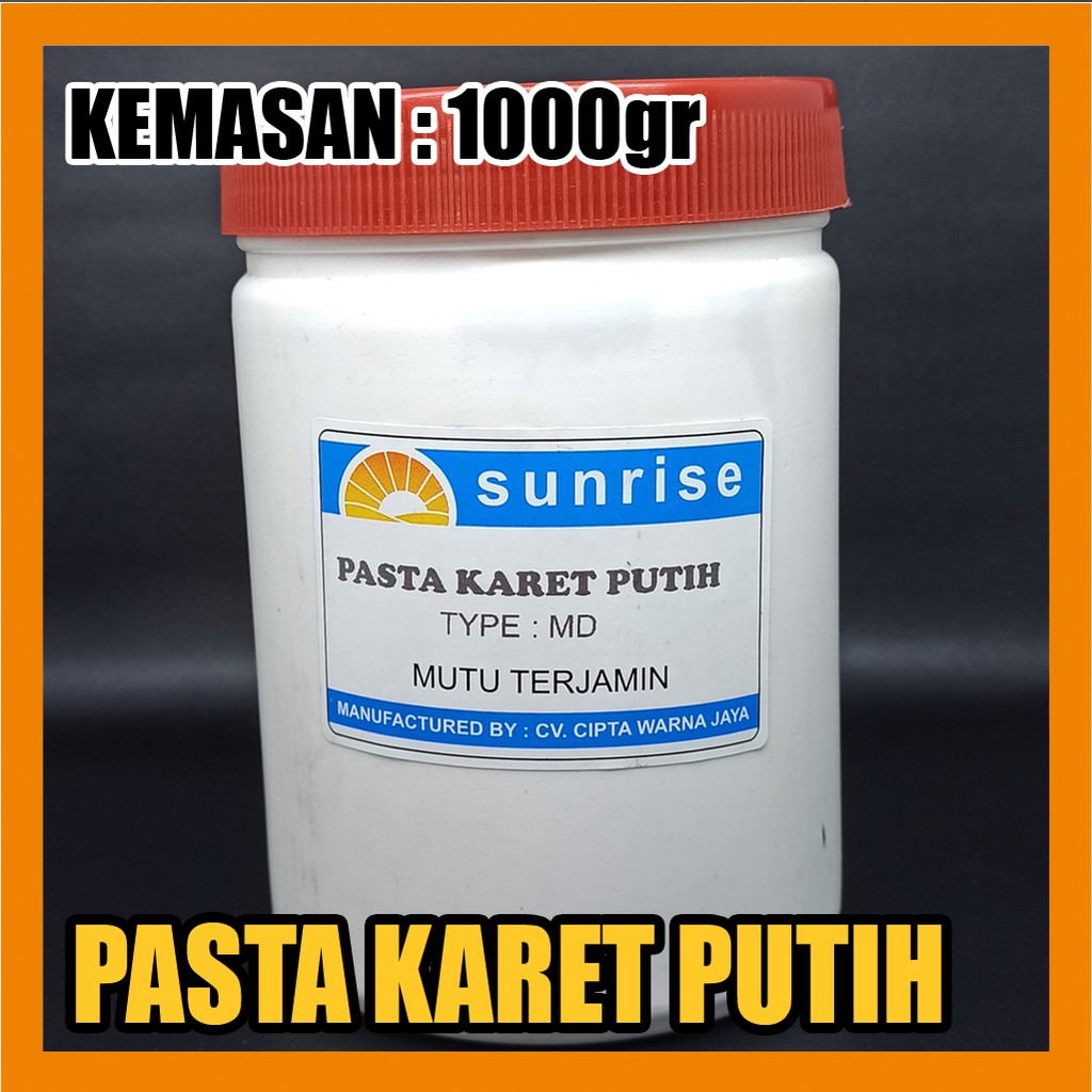 

Tinta Pasta Sablon Kaos Rubber Karet Putih Sunrise 1000g