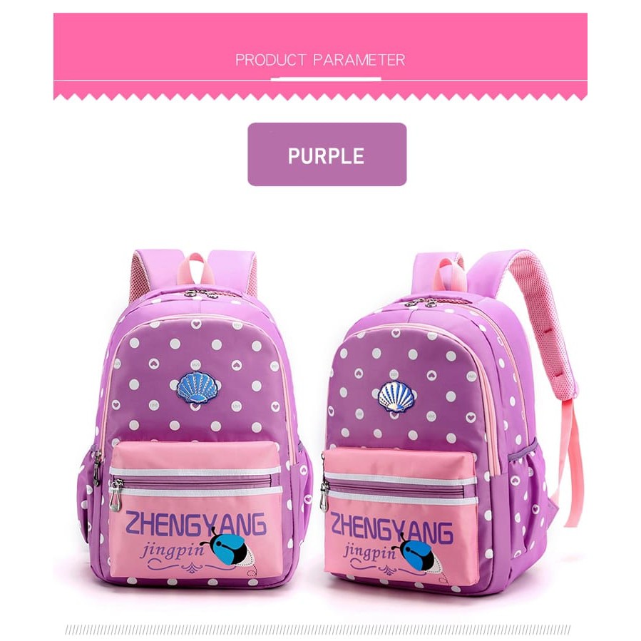 ARMELIA SHOP - Tas Anak Perempuan /Tas Sekolah untuk Anak Perempuan / Tas Sekolah Anak Motip Kerang