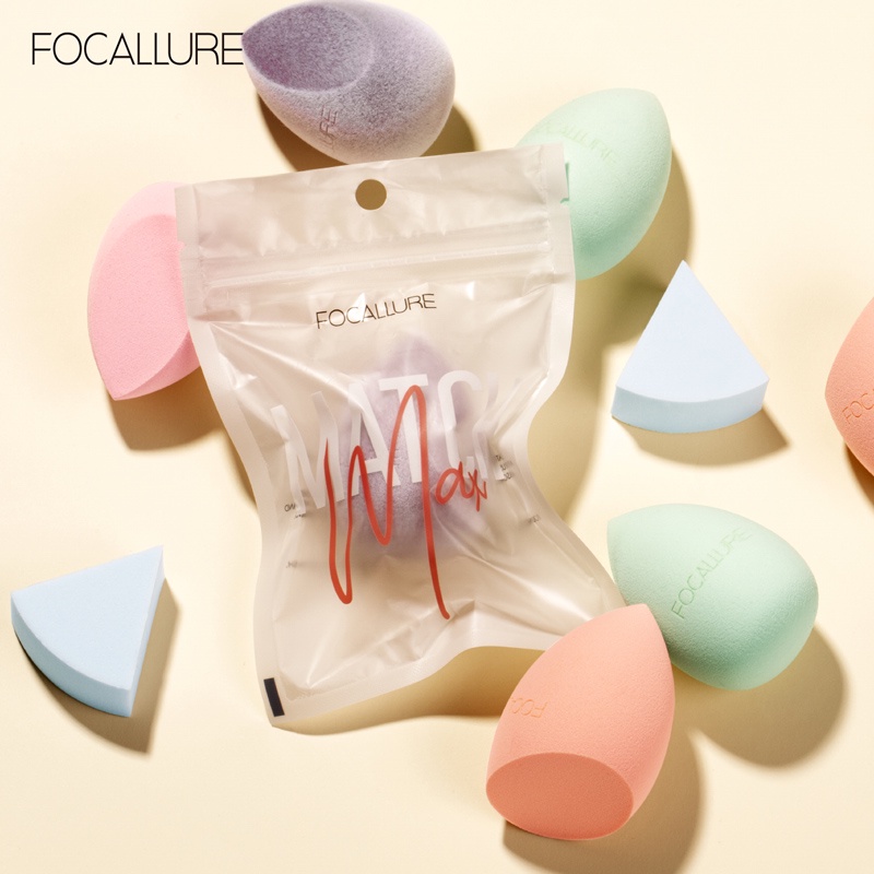 FOCALLURE Non Latex Soft Makeup Sponge Skin-friendly Foundation Sponge Puff