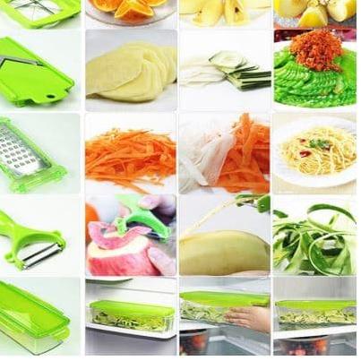⅍ JC Nicer dicer plus alat pemotong berbagai buah dan sayuran ☏