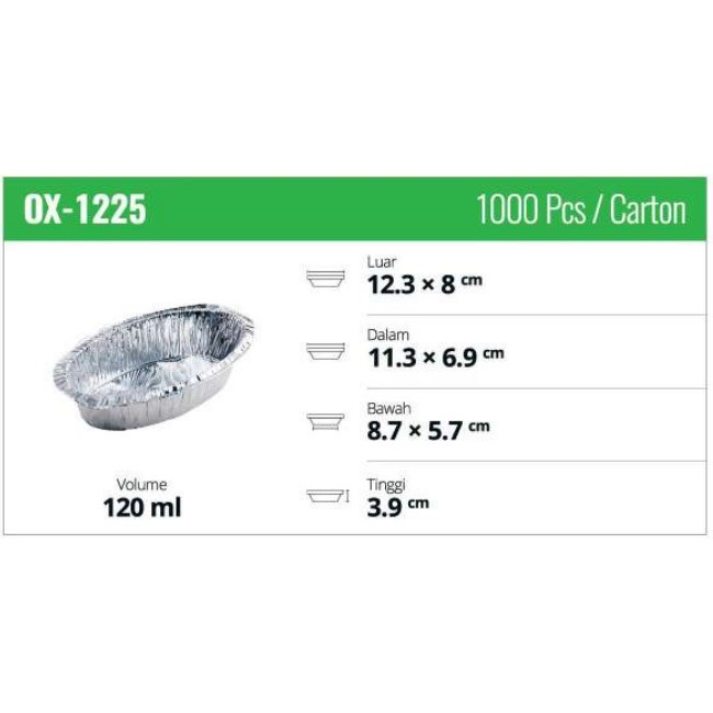 Alumunium Foil Cup - Alu Tray OX1225 isi 10pcs!!