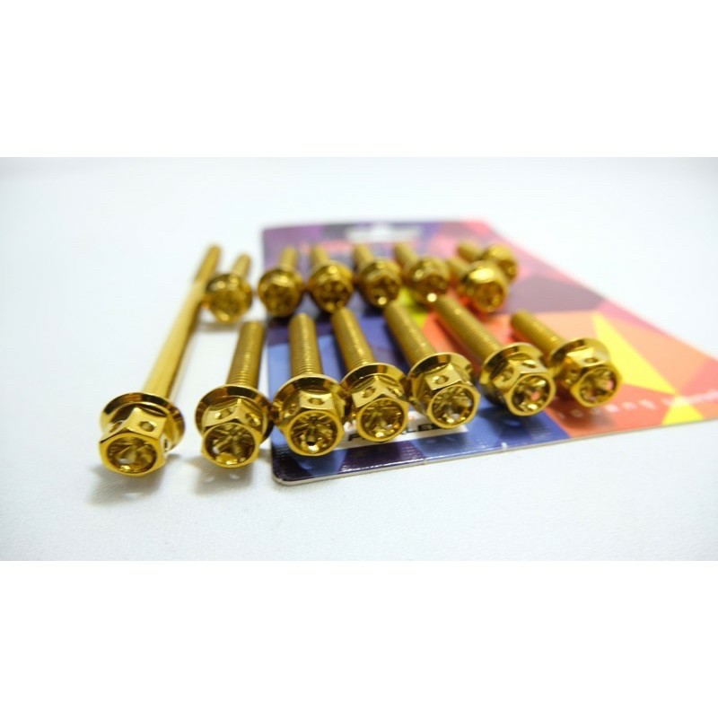 BAUT PROBOLT CVT VARIO SCOOPY BEAT BAUT PROBOLT CVT THAILAND CHROME GOLD FLOWER ORIGINAL HENG