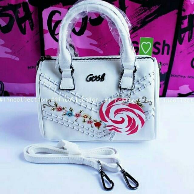 READY STOK Tas Gosh flower white