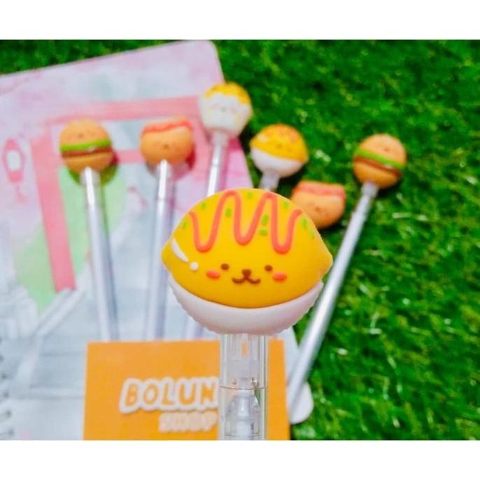

Pen Gel Souvenir Food Battle Premium Quality Ommu Rice Burger