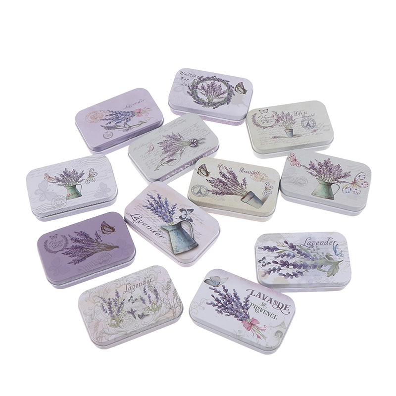 (LUCK11) Kotak Permen / Perhiasan mini Motif Lavender Untuk Pesta