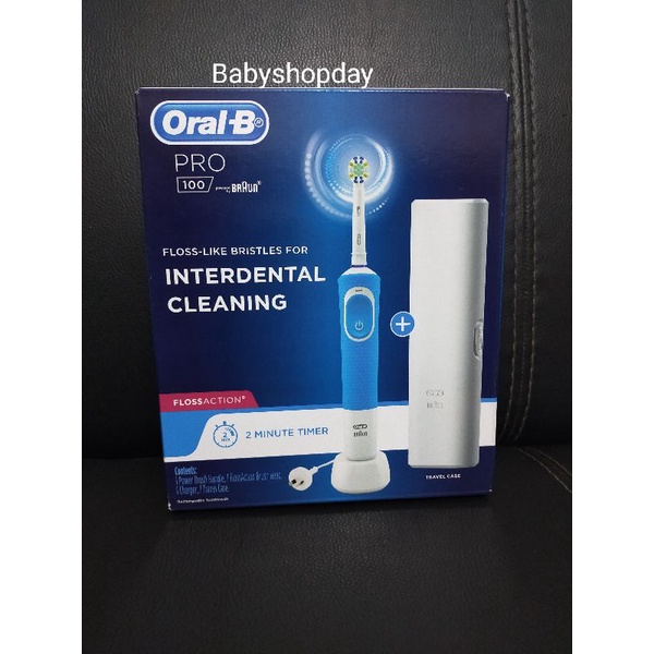 Oral B Pro100 electric toothbrush, sikat gigi elektrik Oral-B vitality 100