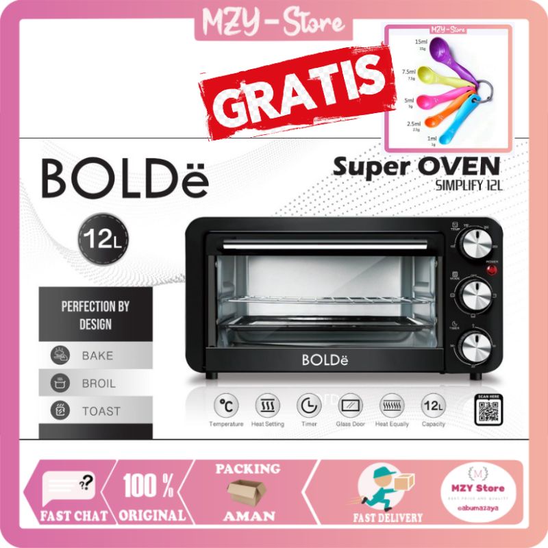 BOLDE Oven Simplify Bolde Superoven 12 Liter Oven Listrik Mini BOLDE - ORIGINAL GARANSI RESMI