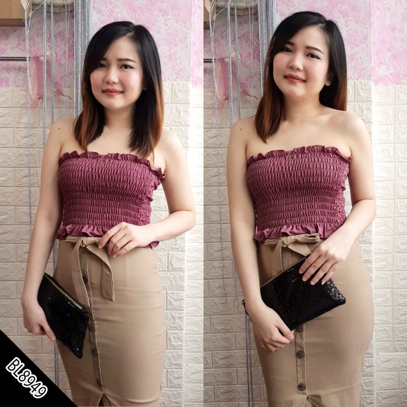 Baju Inner Dalaman Kemben Pendek Seksi Pergi Jalan Kekinian Fashion Trend Cewek Wanita Murah 8949 Shopee Indonesia