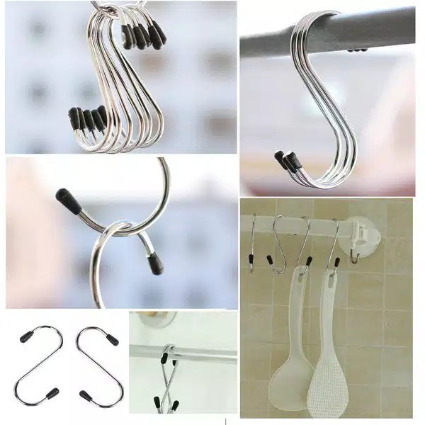 Gantungan Hook Bentuk S Stainless Hook Hanger Holder 1 Pcs