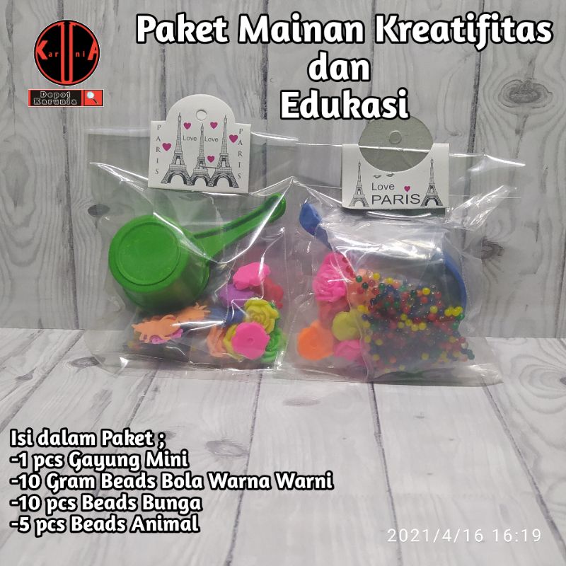 Paket Waterbeads dan Animal Grow - Mainan Montessori Sensory Play