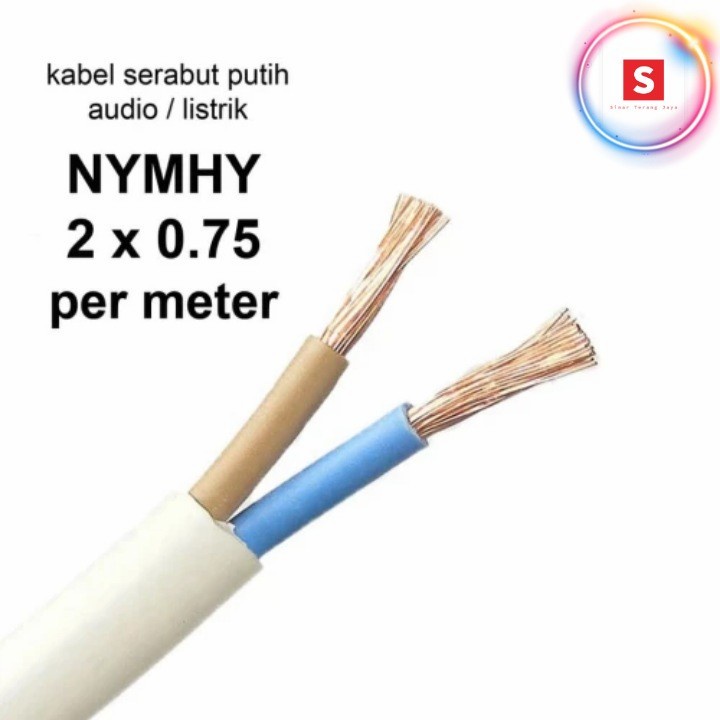 Kabel 2 x 0,75 Eterna Serabut Eceran / Meteran