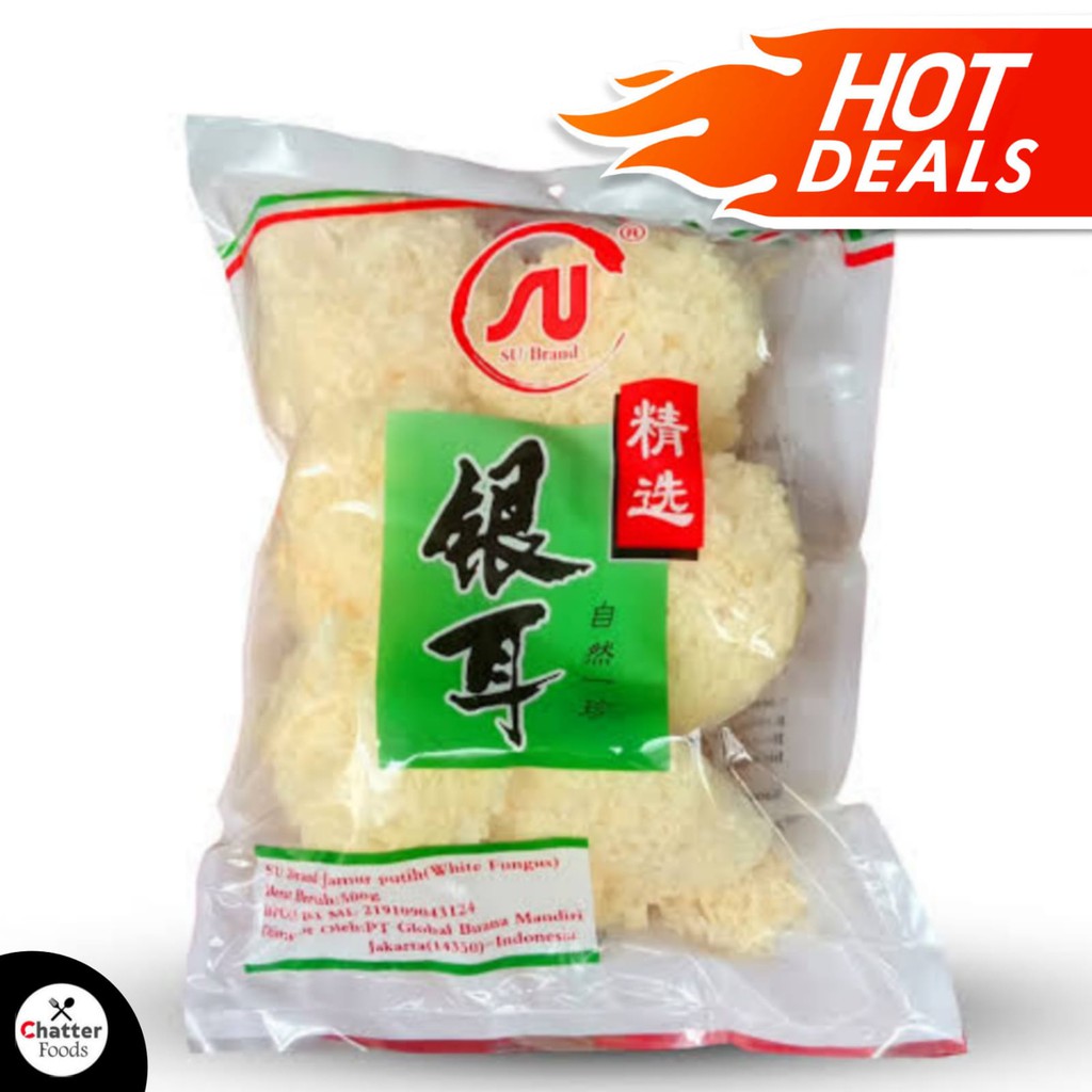 

SU Brand Jamur Putih Kering 500gr / Dried White Fungus 500gr