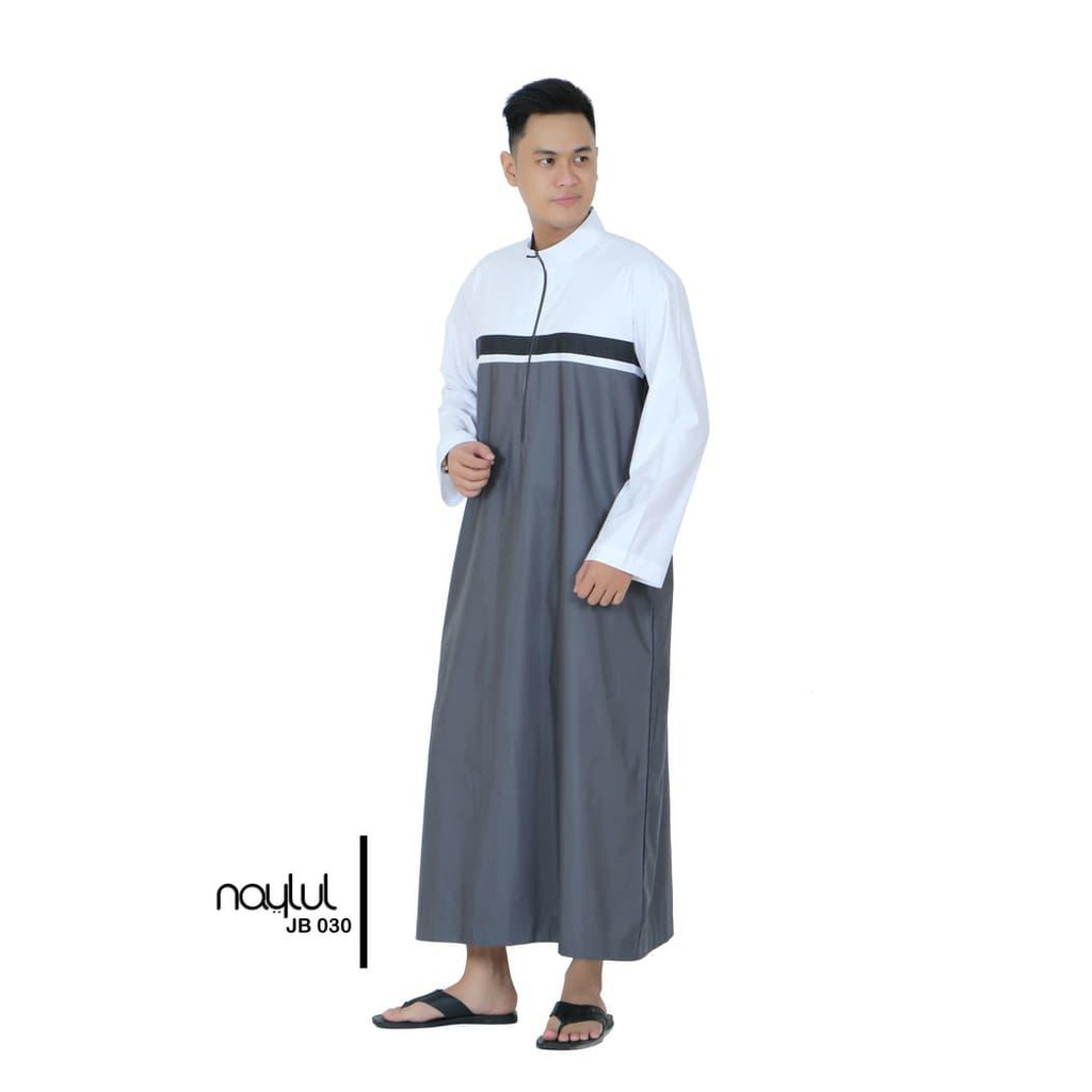 JUBAH PRIA / GAMIS PRIA NAYLUL JB 030 - ABU-ABU, S