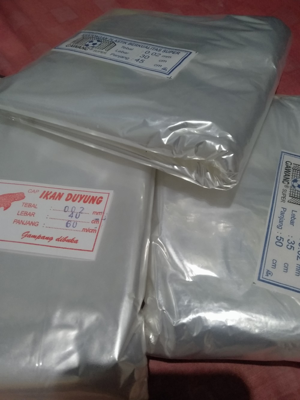 Plastik Pp Cap Gawang / Plastik Laundry 0.02x35x50