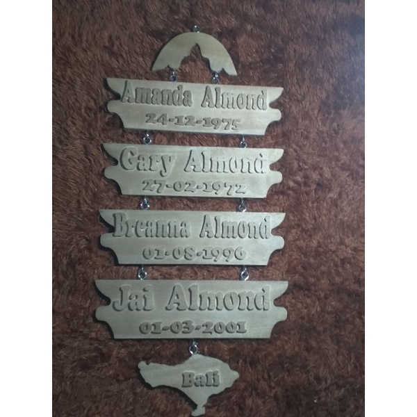 

Papan Nama Kayu Huruf Timbul Custome Bisa Request Model dan Bentuk