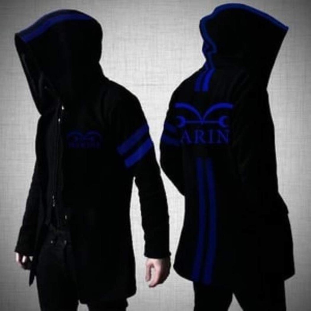 JAKET ANIME JAKET JUBAH LOGO MARINE ZIPPER HOODIE