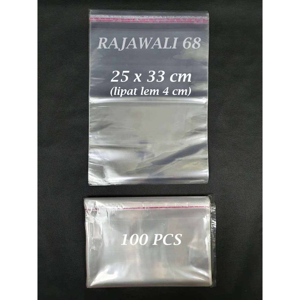 

Plastik OPP Seal Packing 100 Pcs Uk 25x33 cm | Ujung Seal Ada Lem