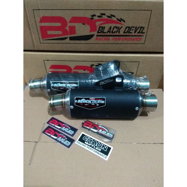 knalpot Black Devil Trioval Black ori silencer only not wrx proliner wrc best3