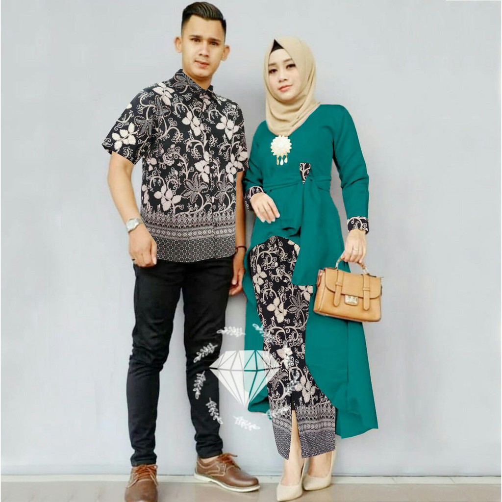 COUPLE BATIK BAHAN BALOTELLY KOMBI KATUN UKURAN XL