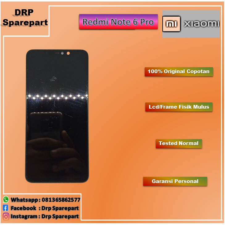 LCD +TS + FRAME Xiaomi Redmi Note 6 Pro Ori Copotan