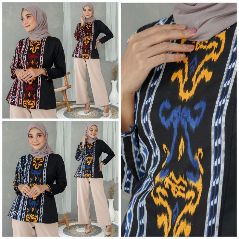 BAJU BATIK WANITA MODERN MONALISA GENES M,L,XL asli PEKALONGAN