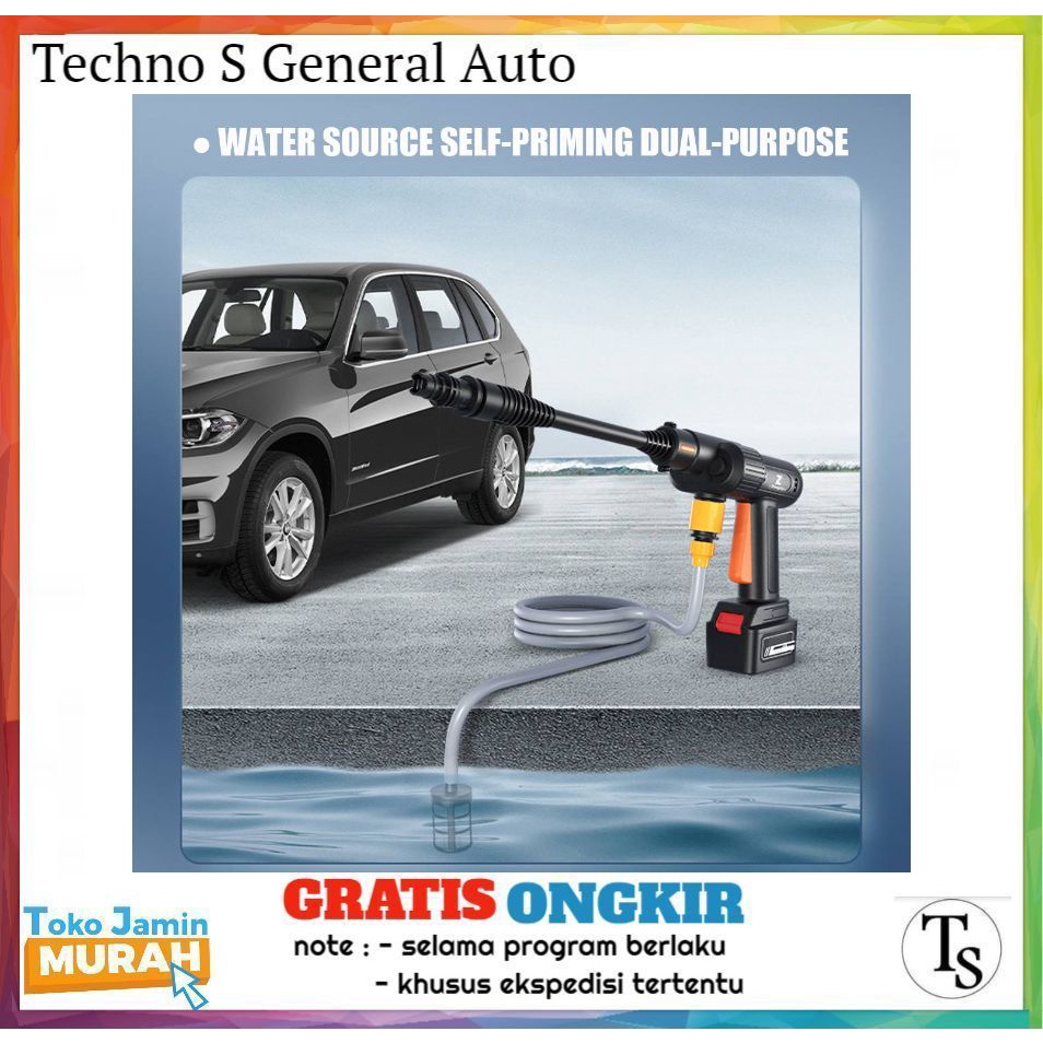 Car Washer Portable Car Water gun 24 Volt - Semprotan Air cuci mobil - Mesin cuci mobil Portable