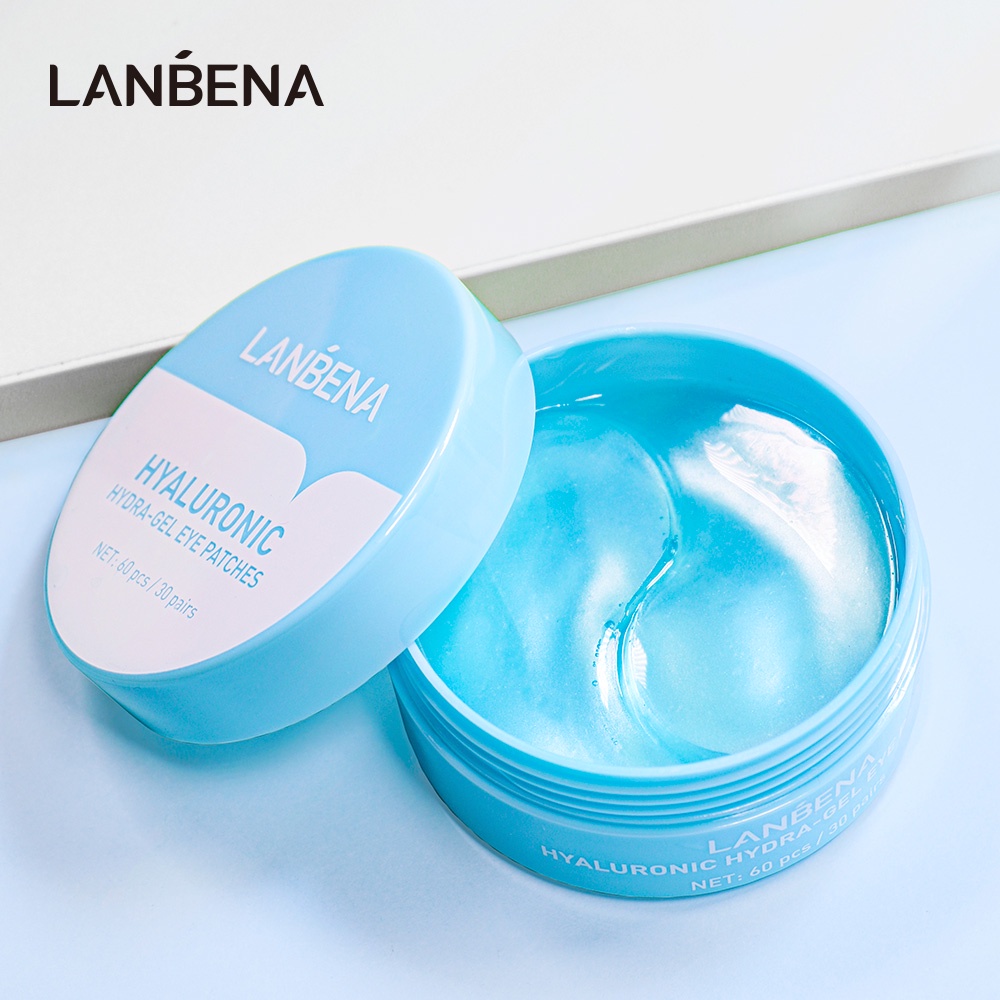 LANBENA Hyaluronic Acid Hydra-gel Eye Mask/Patches - Masker Mata Melembabkan /Anti-kerut Anti-Aging Hapus Kantung Mata/Eye bags/Dark Circles